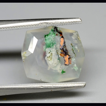 Quarzo con crisocolla e rame nativo 4.09 ct.