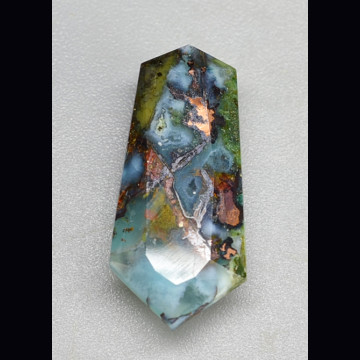 Quarzo con crisocolla e rame nativo 7.01 ct.