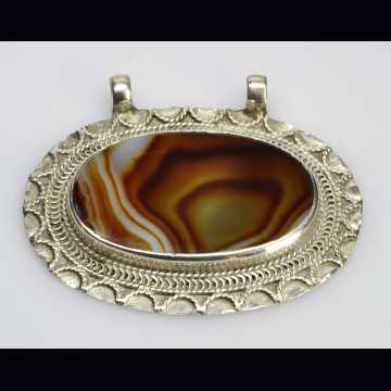 Pendente sardonice in argento 17.21 gr.