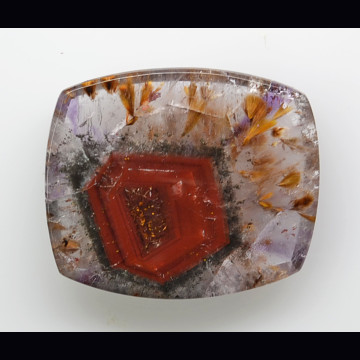 Quarzo ematoide + ametista e goetite 15.65 ct.