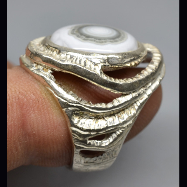 Silver ring ocean jasper 14.01 gr.
