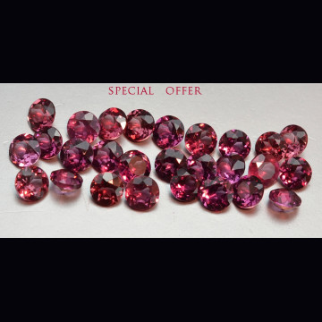 Granato rodolite  tondo lotto  9.09  ct.