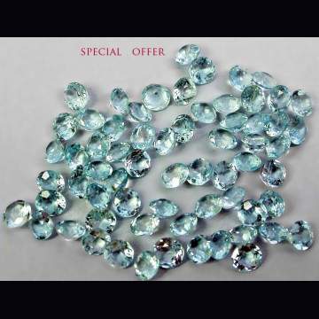 Aquamarine round lot. 64 pcs.  ct.7.95