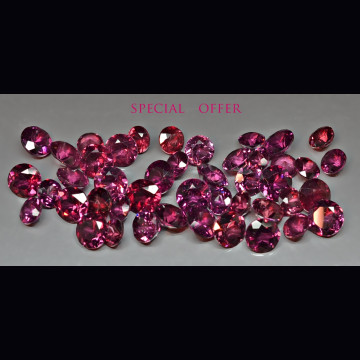 Rhodolite round lot  22.50 ct.