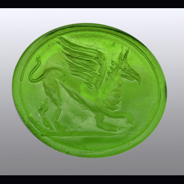 Glass intaglio  griffin