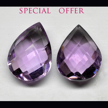Ametista briolette coppia  9.71 ct.