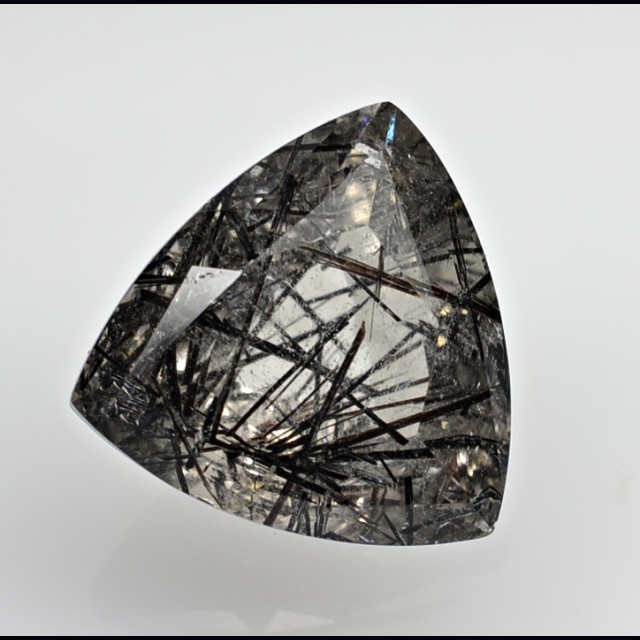Quartz with black tourmaline  12.41 ct.