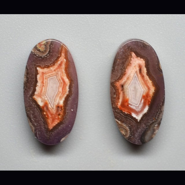 Agata Purple Passion coppia 5.01 ct.